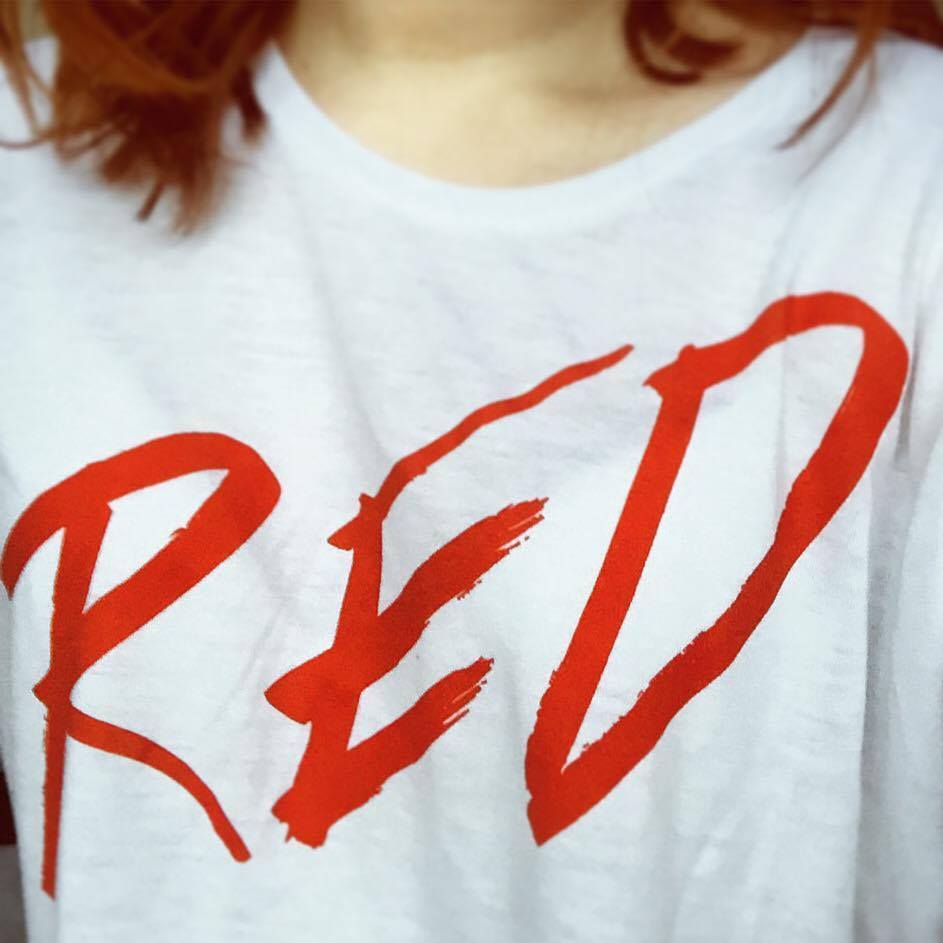 'RED' Oversized Cropped T-Shirt