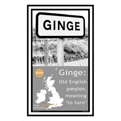 'Ginge' Placename Tea Towel