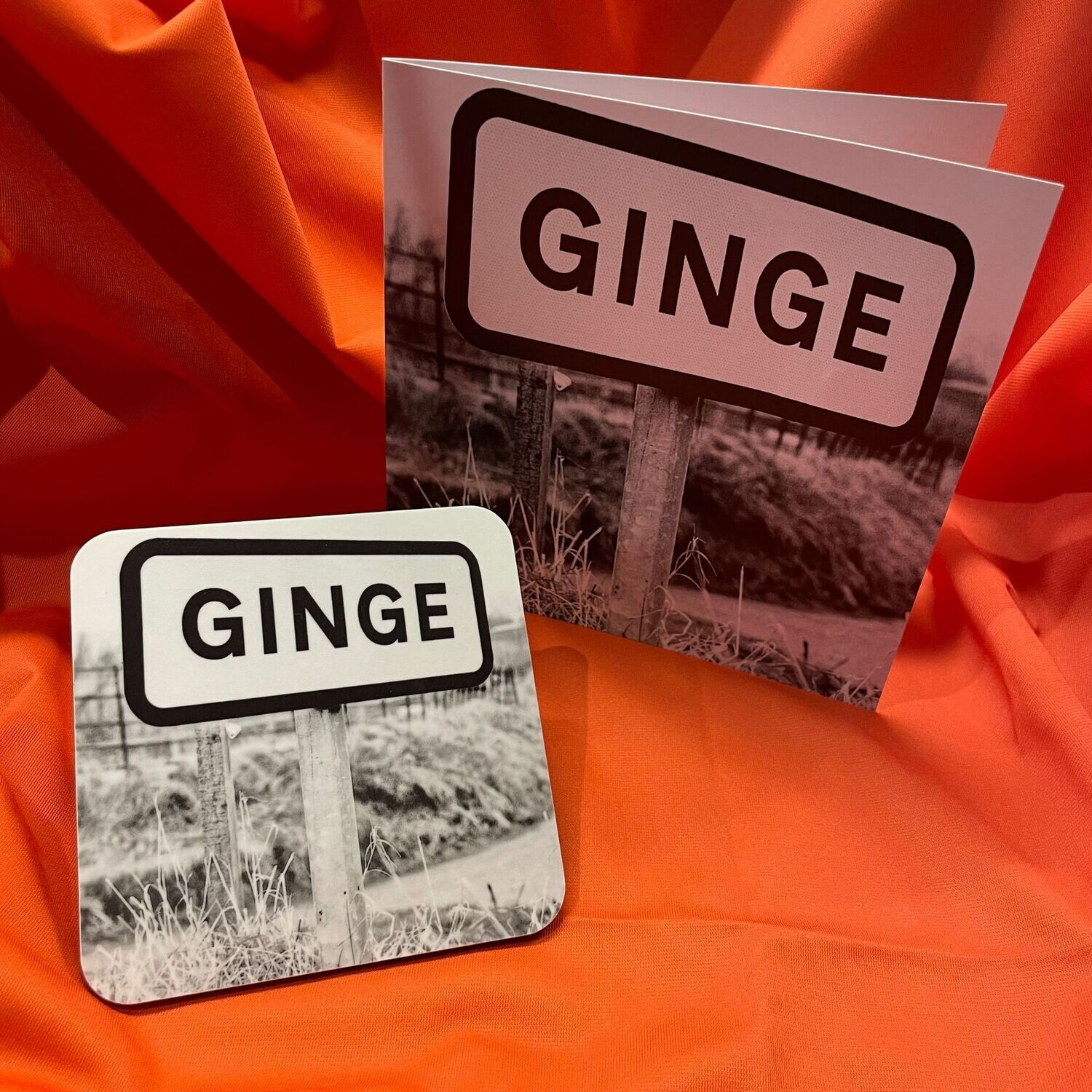 'Ginge' Coaster + Card Bundle