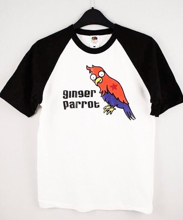 Ginger Parrot Baseball T-Shirt