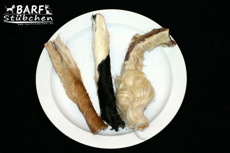 250g Rinderkopfhaut mit Fell