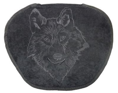 Butt Buffer Wolf Edition Motorcycle Seat Pad - Large (No Fringe)