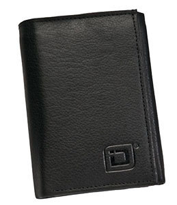 ID Stronghold RFID Wallet Trifold 9 slot - Black