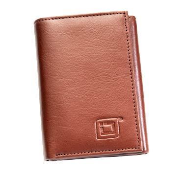 ID Stronghold RFID Wallet Trifold 9 slot - Tan