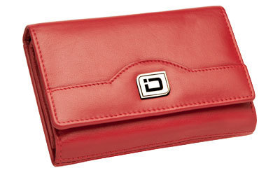 ID Stronghold RFID Wallet Ladies Trifold - Red