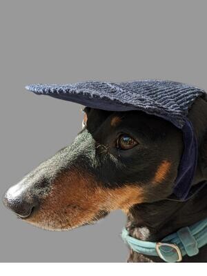 Corduroy Dachshund Hat (Blue)