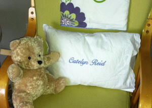 Linen Bowknot and Dots Pillow
