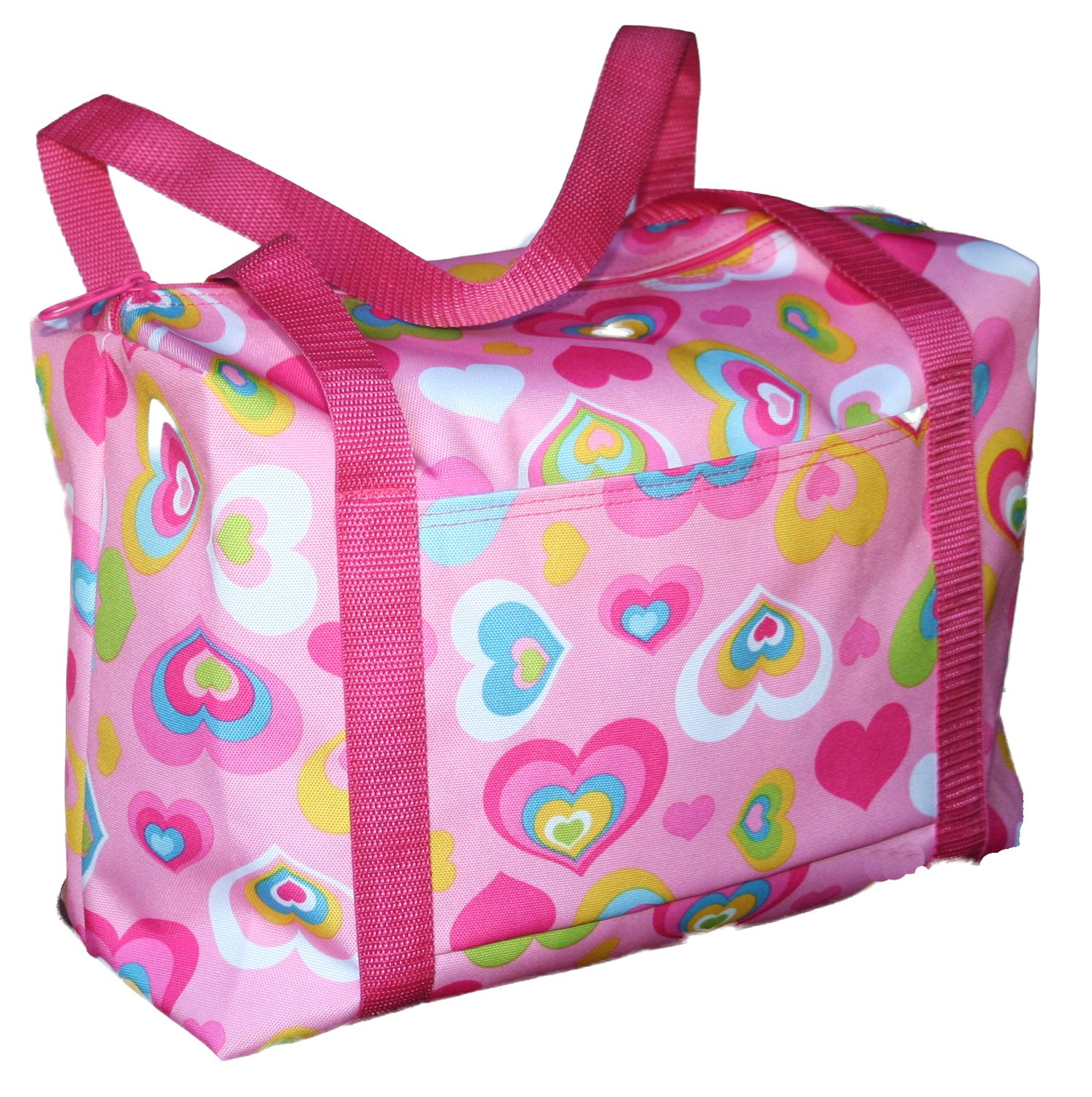 Monogrammed Small Hearts Slicker Duffel
