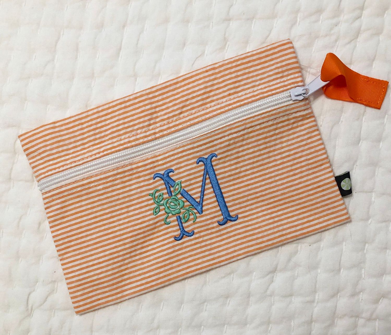 Monogrammed Cosmetic/Pencil Bag