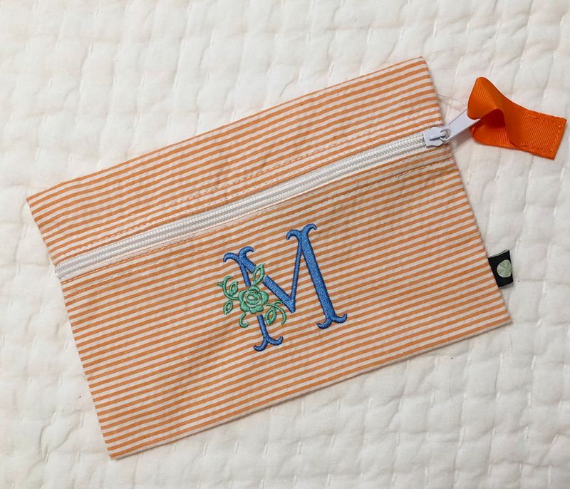 Monogrammed Cosmetic/Pencil Bag