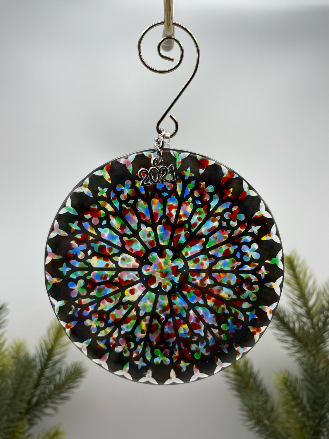 "Evening Shadows" STYLE D Cathedral Window Ornament/Suncatcher
