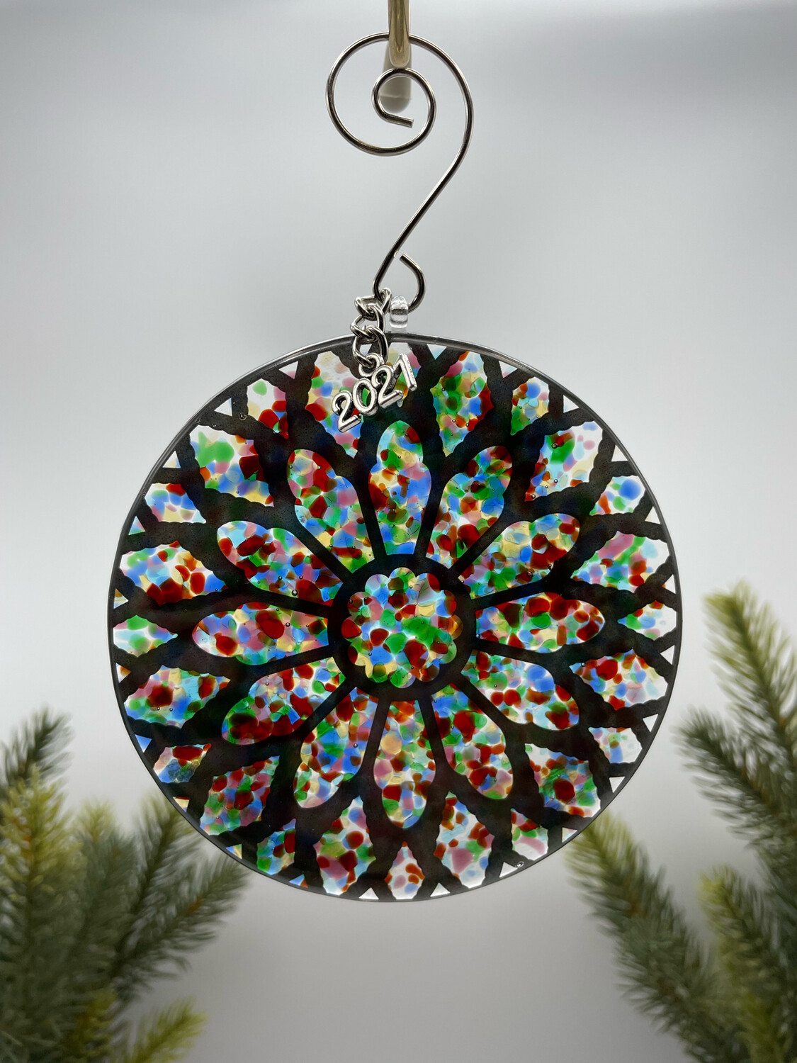 "Evening Shadows" STYLE A Cathedral Window Ornament/Suncatcher
