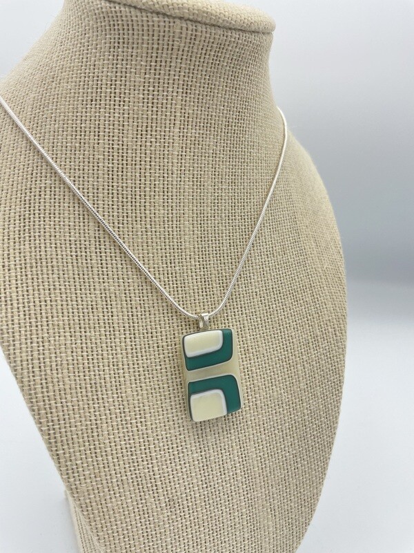 "Mary" Kiln-Formed Fused Glass Pendant