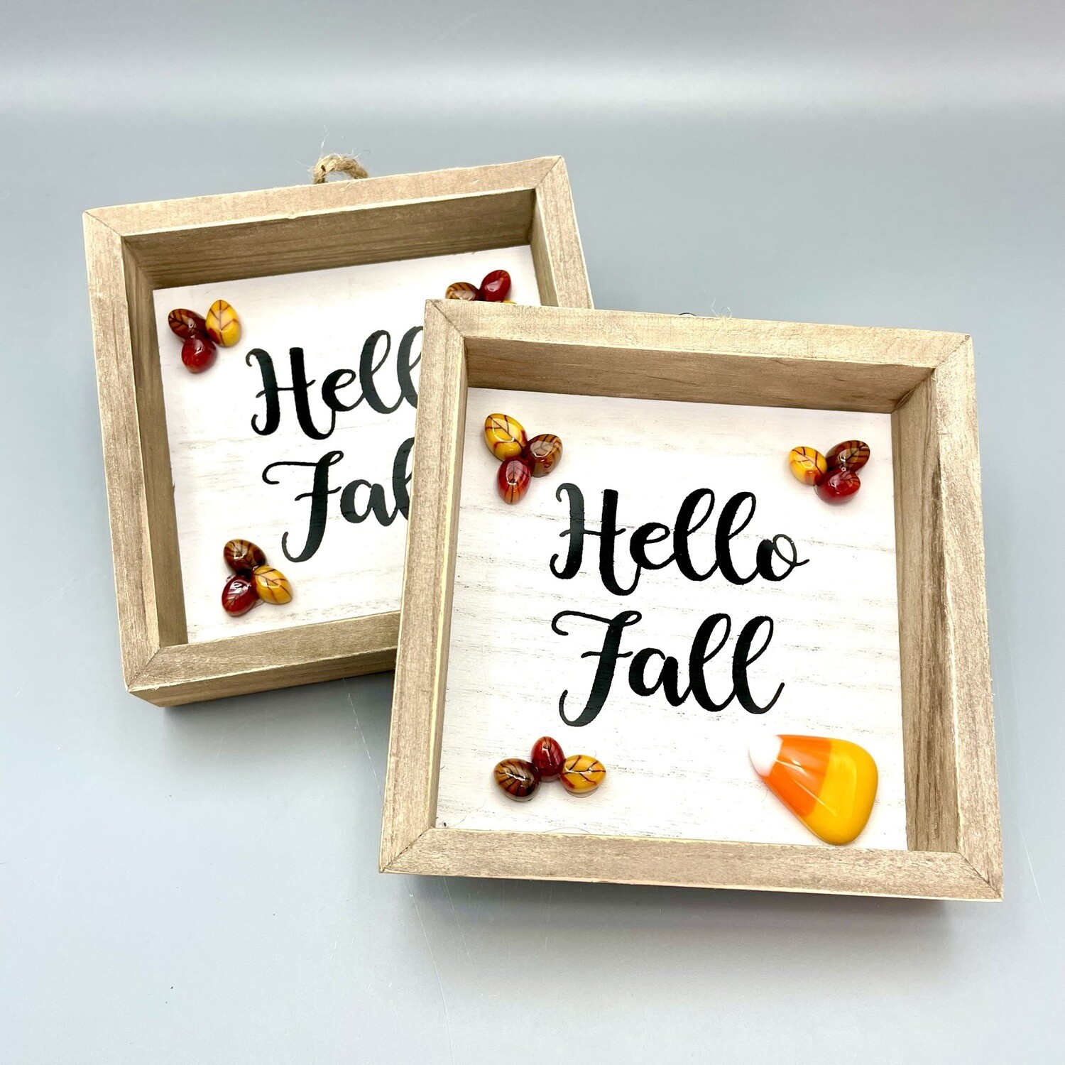 Framed "Hello Fall" Art