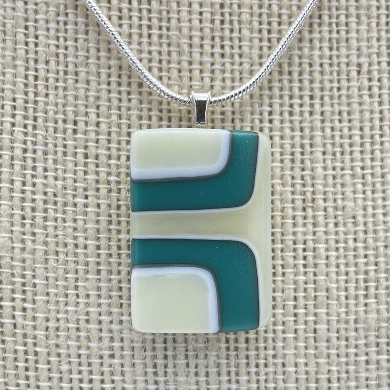 &quot;Mary&quot; Kiln-Formed Fused Glass Pendant