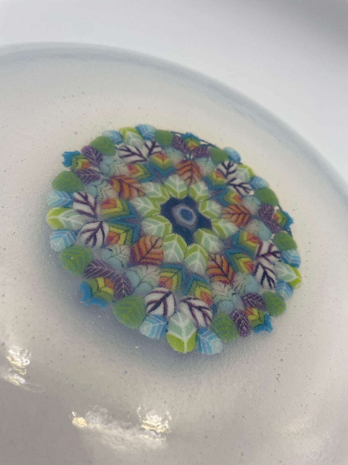 Church Window Inspired 9-inch Murrini Plate