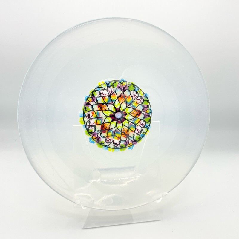 Church Window Inspired 9-inch Murrini Plate