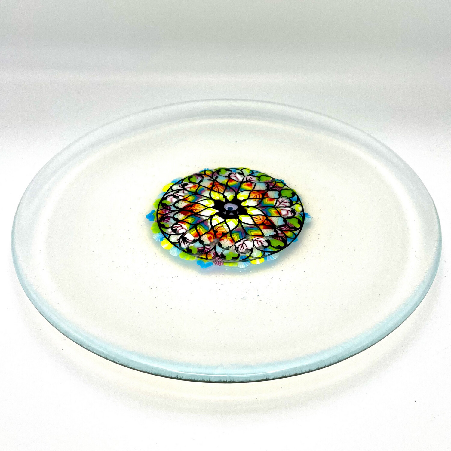 Church Window Inspired 9-inch Murrini Plate