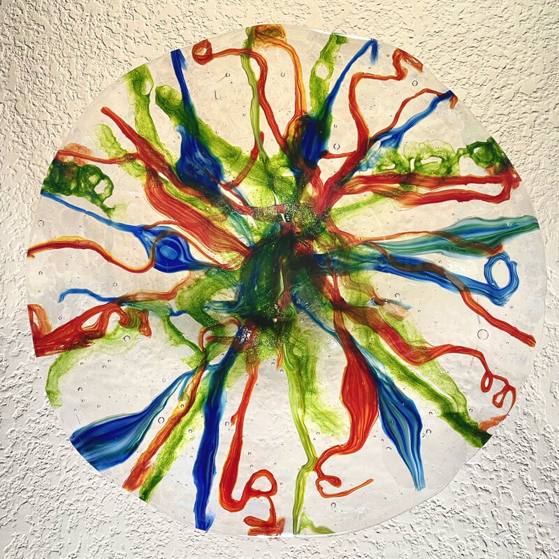 Carnivale Art Glass Wall Panel