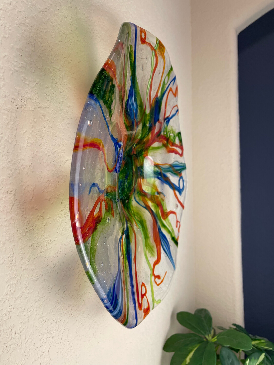 Carnival Art Glass Wall Panel
