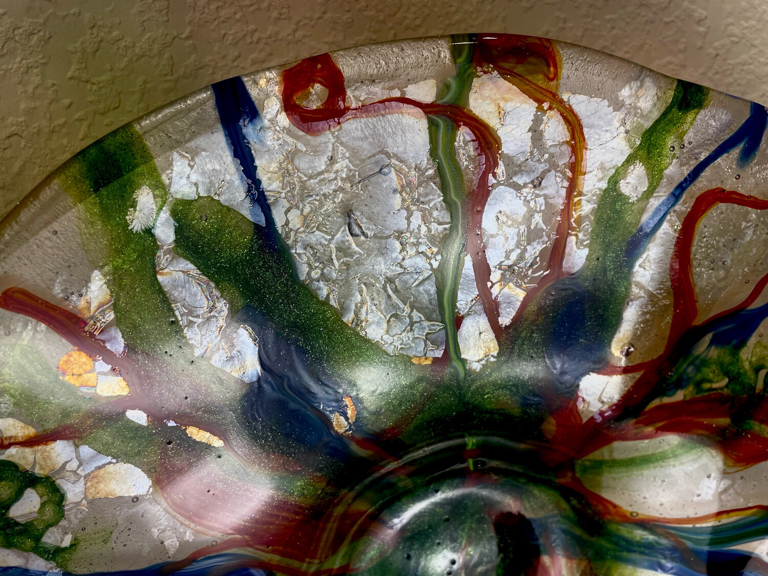 Carnival Art Glass Wall Panel