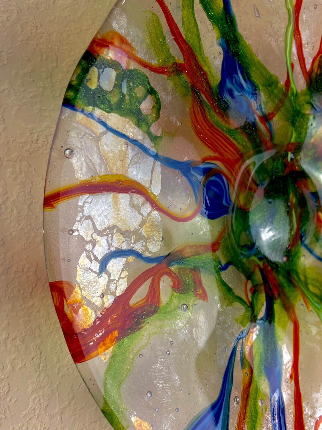 Carnival Art Glass Wall Panel