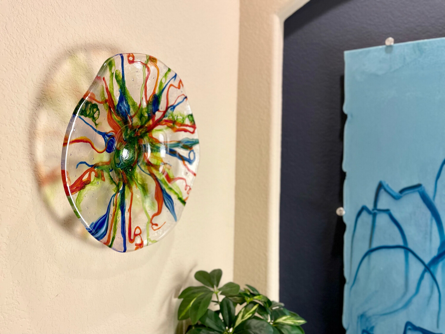 Carnival Art Glass Wall Panel