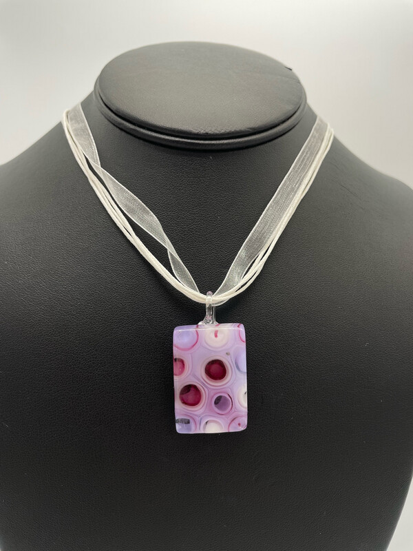 &quot;Kimberly&quot; Kiln-Formed Fused Glass Pendant