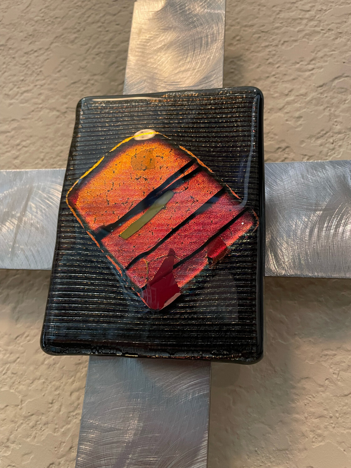 Shimmery Dichroic and Iridescent Cross