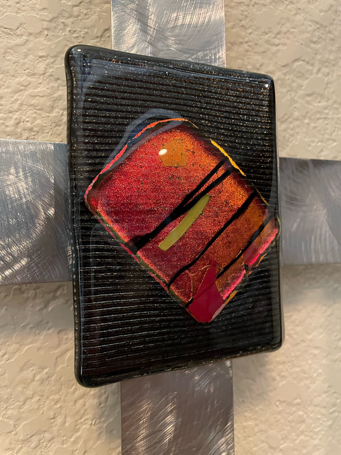 Shimmery Dichroic and Iridescent Cross