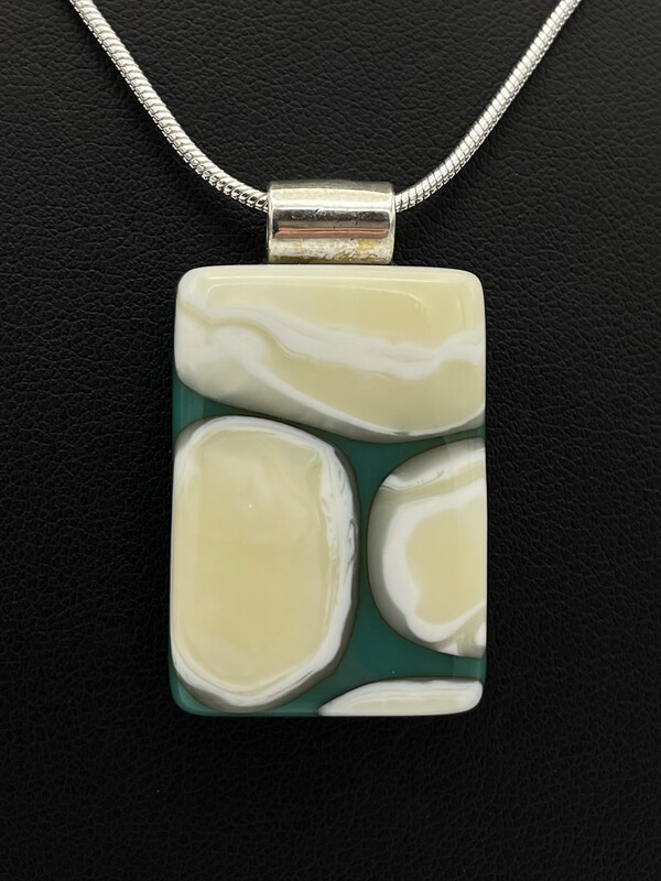 &quot;Jean&quot; Kiln-Formed Fused Glass Pendant