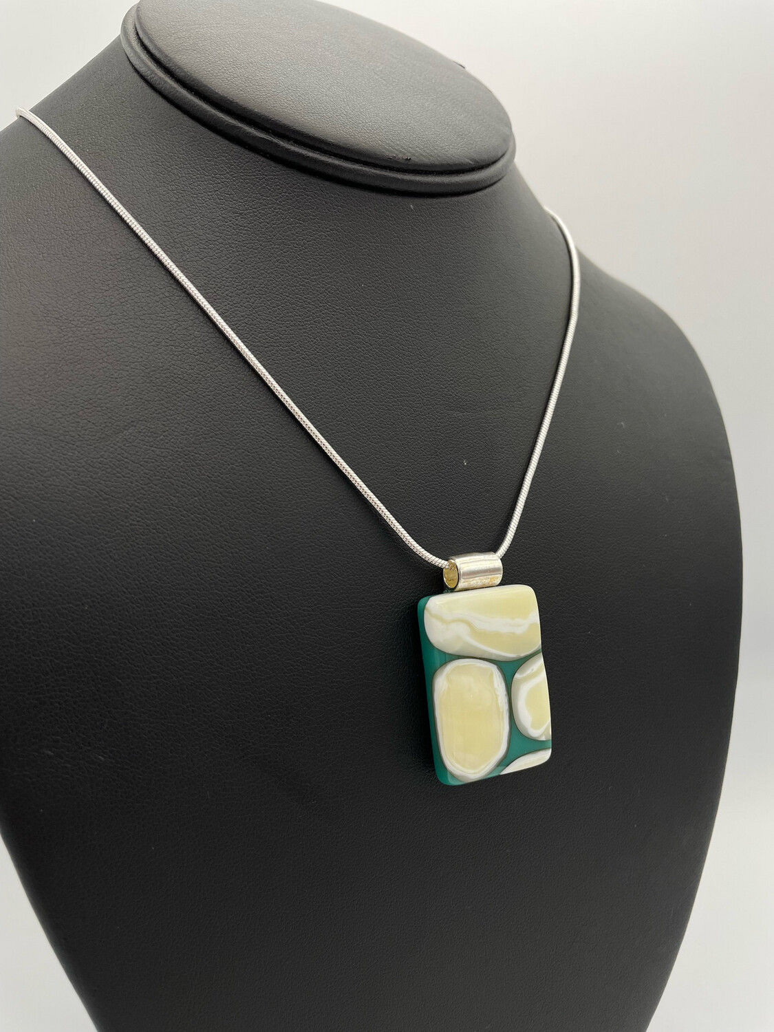 &quot;Jean&quot; Kiln-Formed Fused Glass Pendant