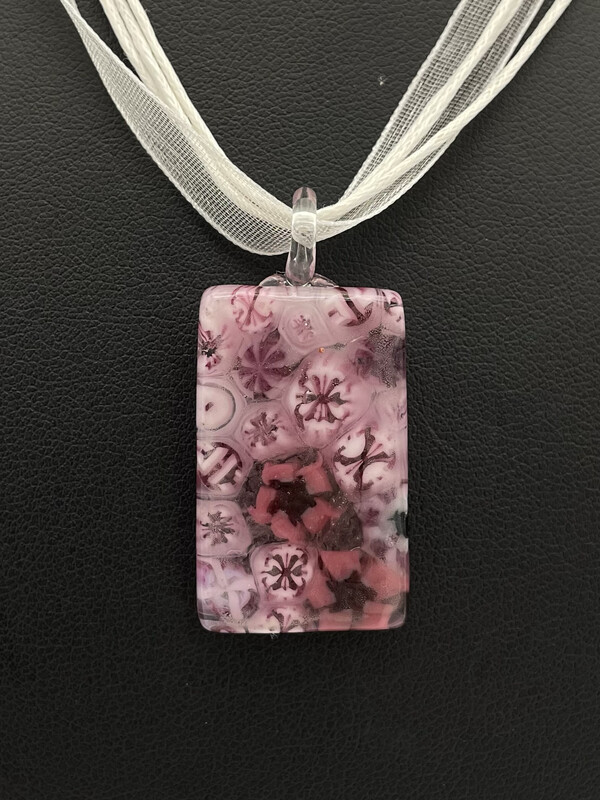 &quot;Sharla&quot; Kiln-Formed Fused Glass Pendant