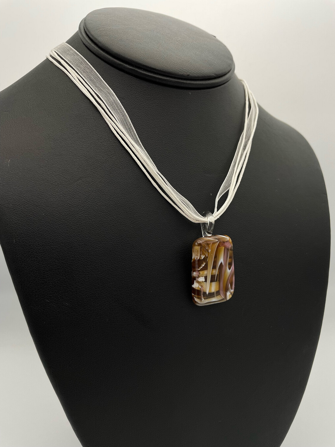 &quot;Barbara&quot; Kiln-Formed Fused Glass Pendant