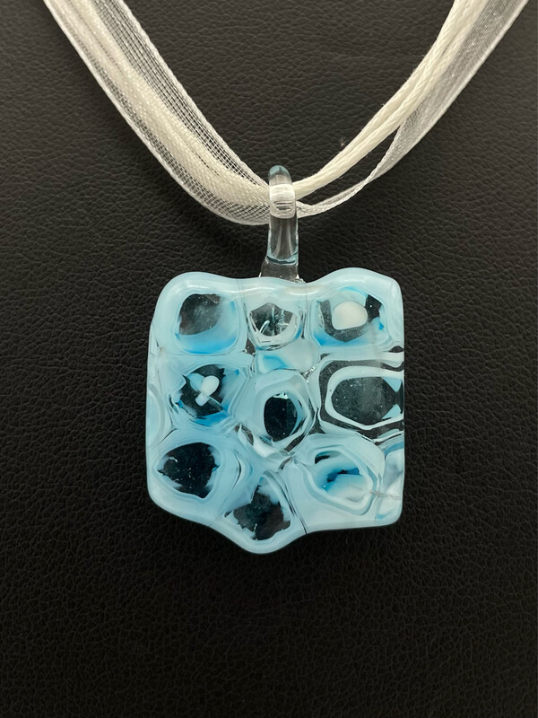 &quot;Nancy&quot; Kiln-Formed Fused Glass Pendant