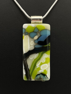 "Shae" Kiln-Formed Fused Glass Pendant