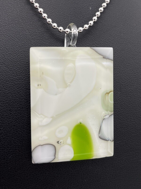 &quot;Jenna&quot; Kiln-Formed Fused Glass Pendant