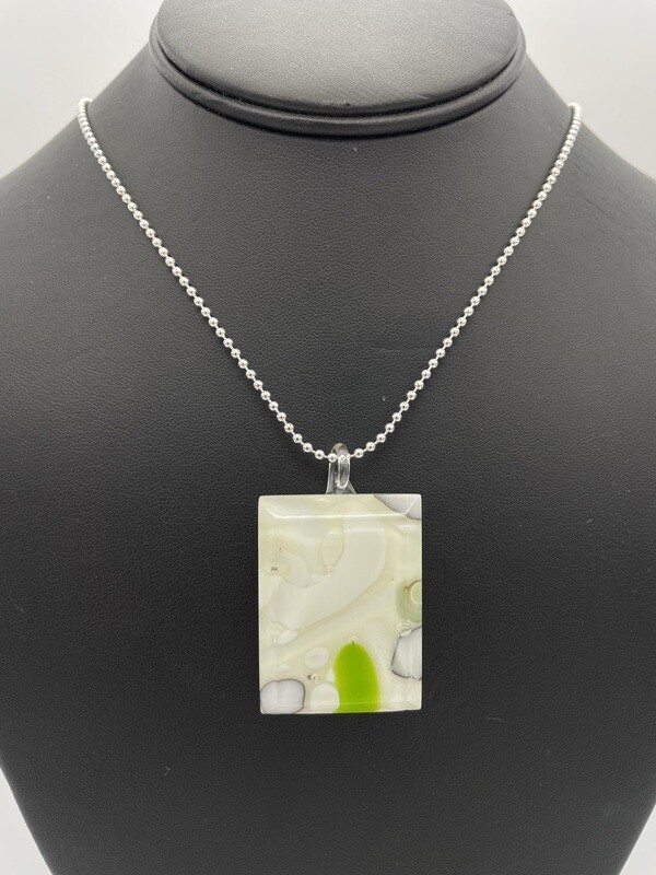 "Jenna" Kiln-Formed Fused Glass Pendant