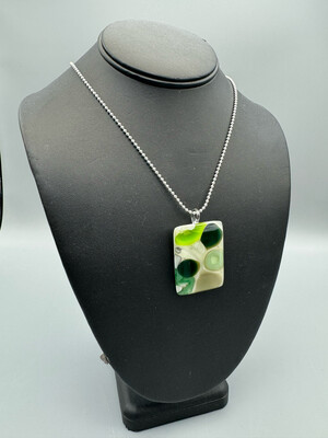 "Dotty" Kiln-Formed Fused Glass Pendant