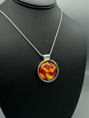 Intense Heat Kiln-Formed Fused Glass Pendant