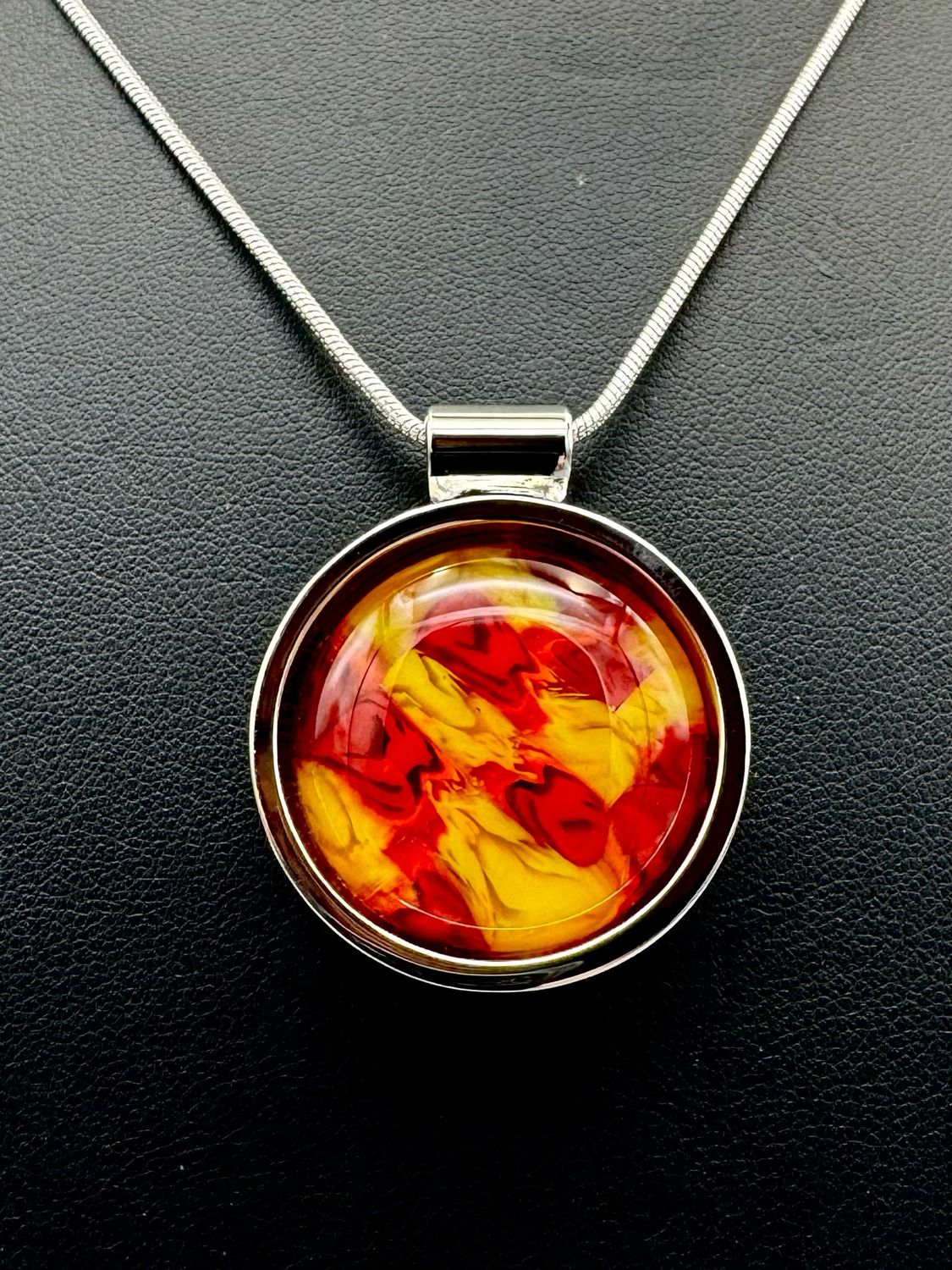 Intense Heat Kiln-Formed Fused Glass Pendant