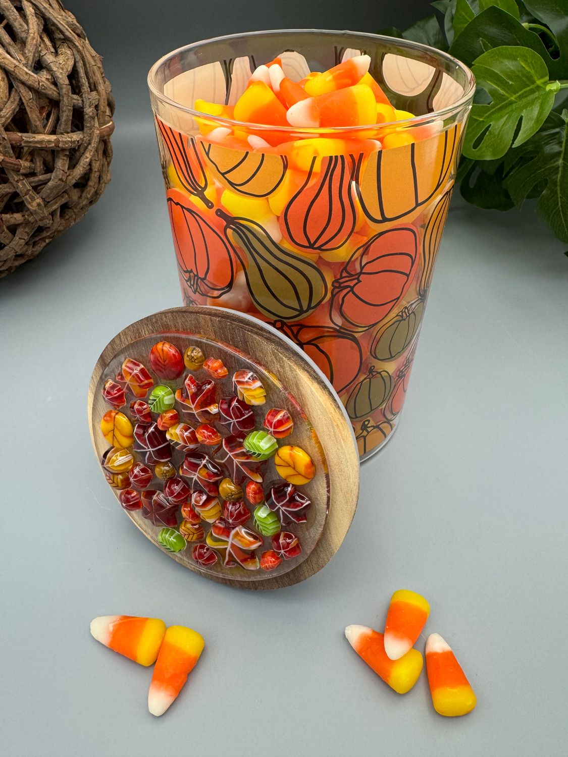 Fall Pumpkins Jar