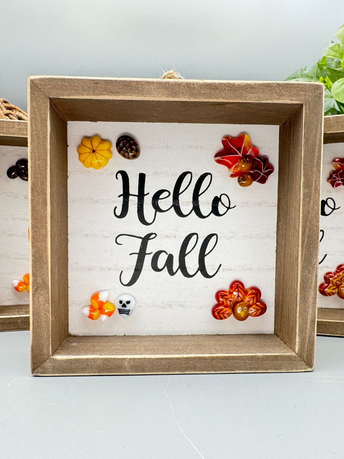 Framed &quot;Hello Fall&quot; Art