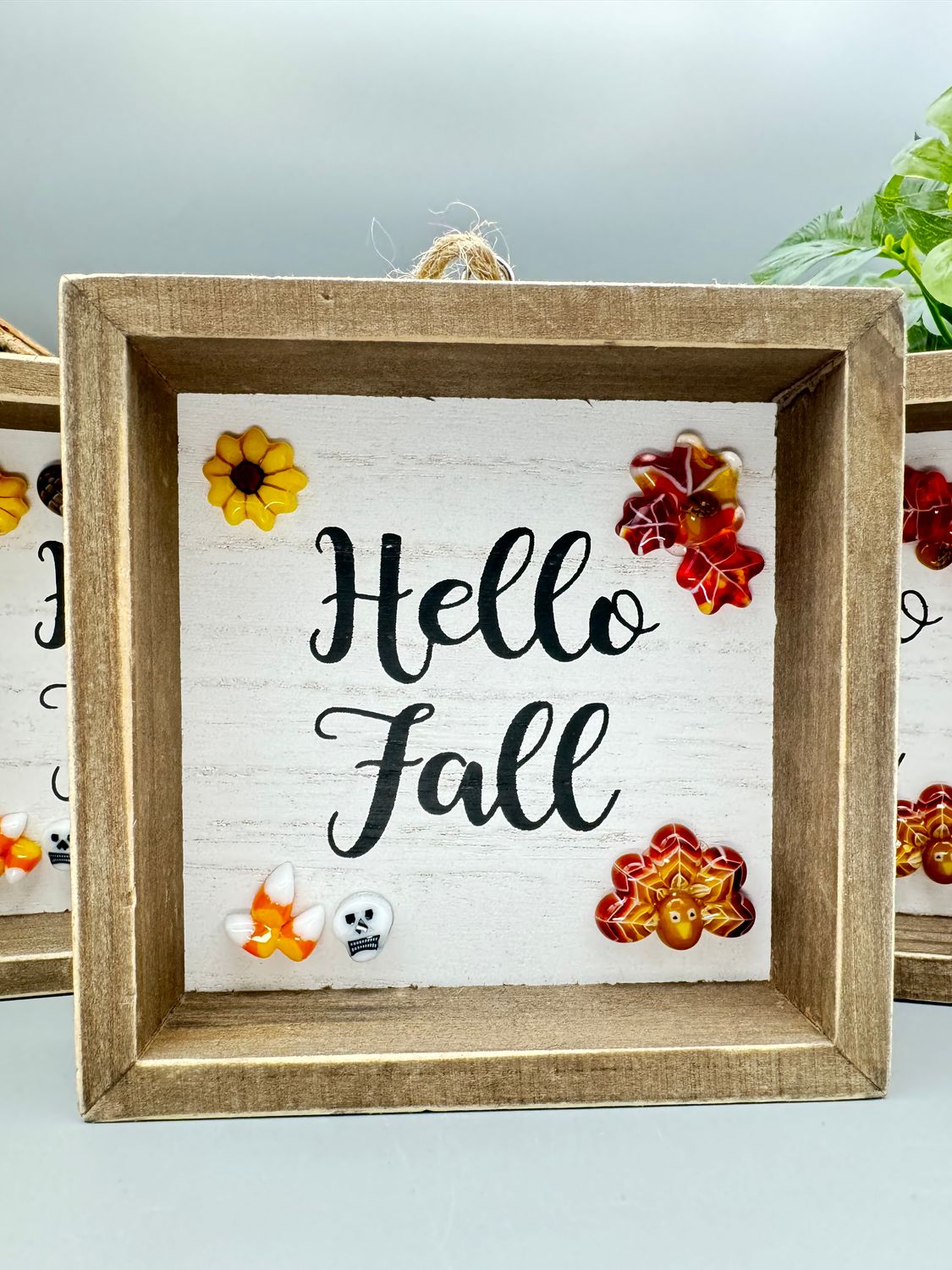 Framed &quot;Hello Fall&quot; Art