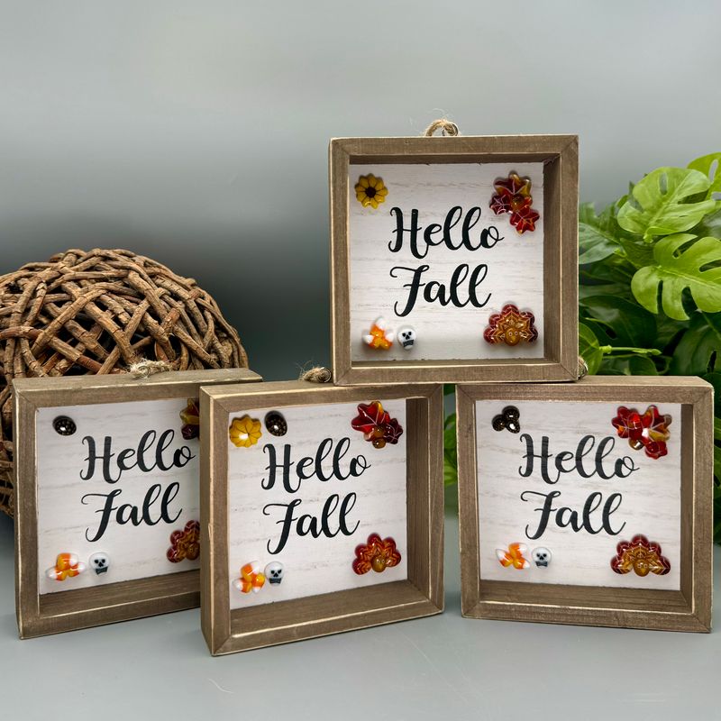 Framed &quot;Hello Fall&quot; Art