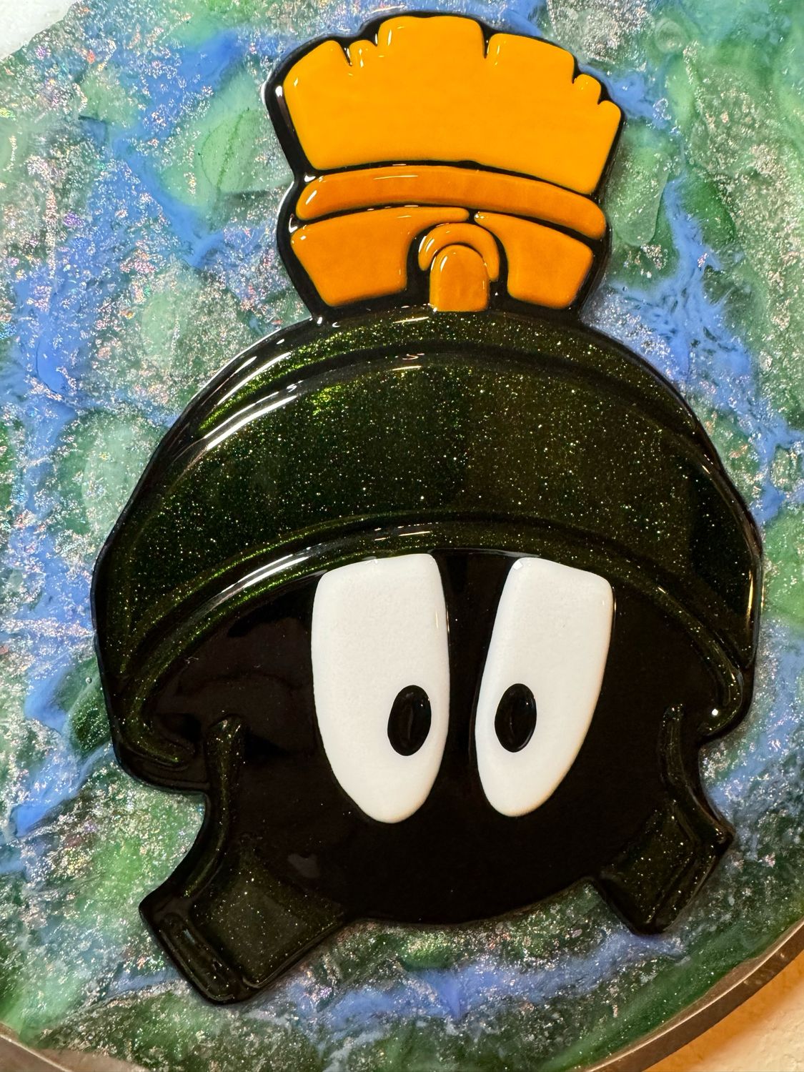 Marvin the Martian Glass Wall Panel (State Fair of Texas winner!)