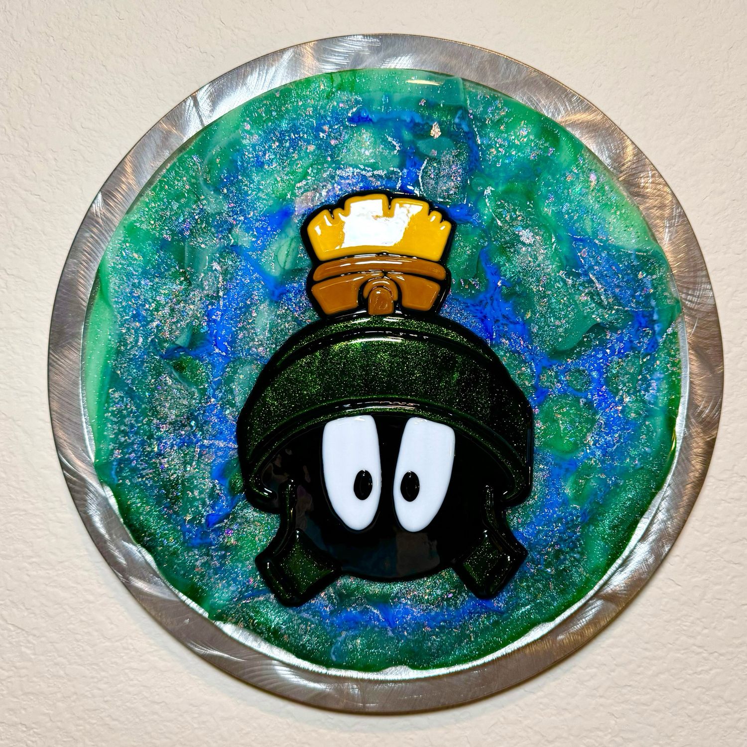 Marvin the Martian Glass Wall Panel (State Fair of Texas winner!)