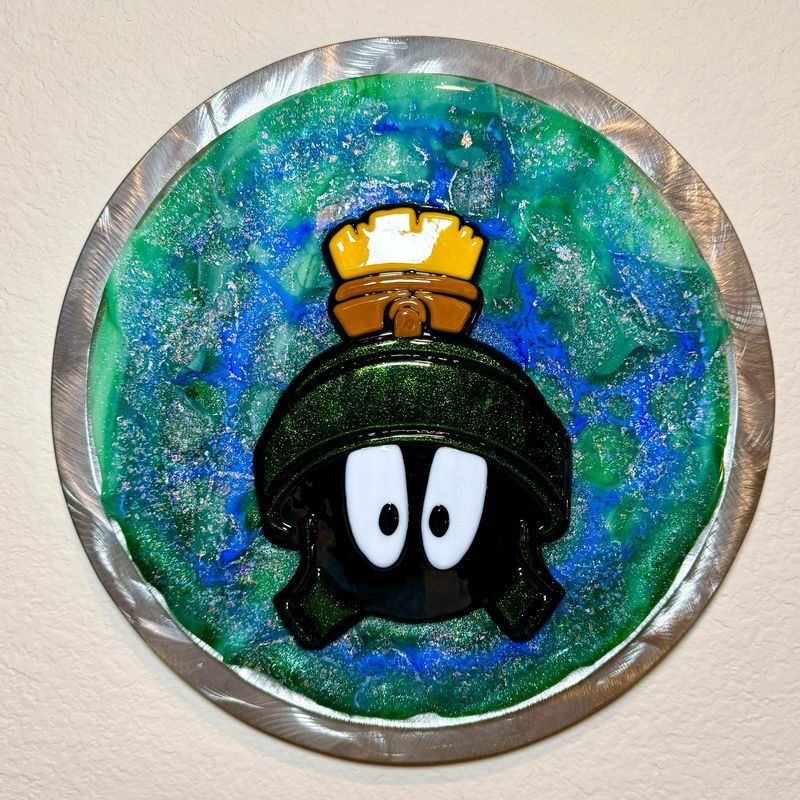 Marvin the Martian Glass Wall Panel (State Fair of Texas winner!)