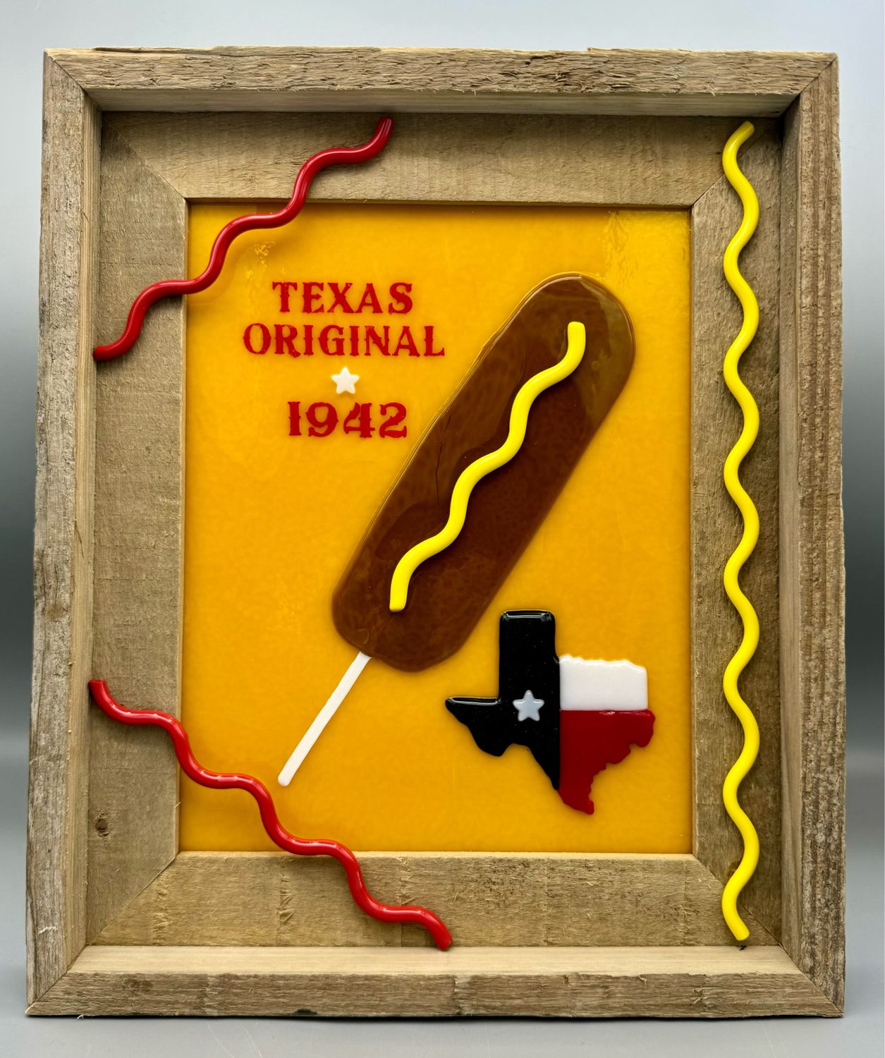 Texas Corny Dog Glass Wall Panel (State Fair of Texas winner!)