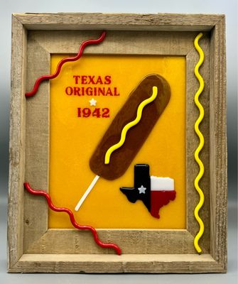 Texas Corny Dog Glass Wall Panel (State Fair of Texas winner!)